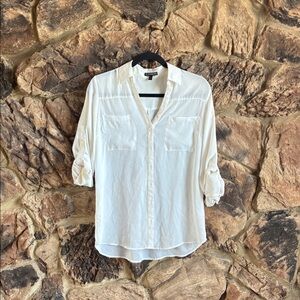 Classic White Button-Down Shirt
